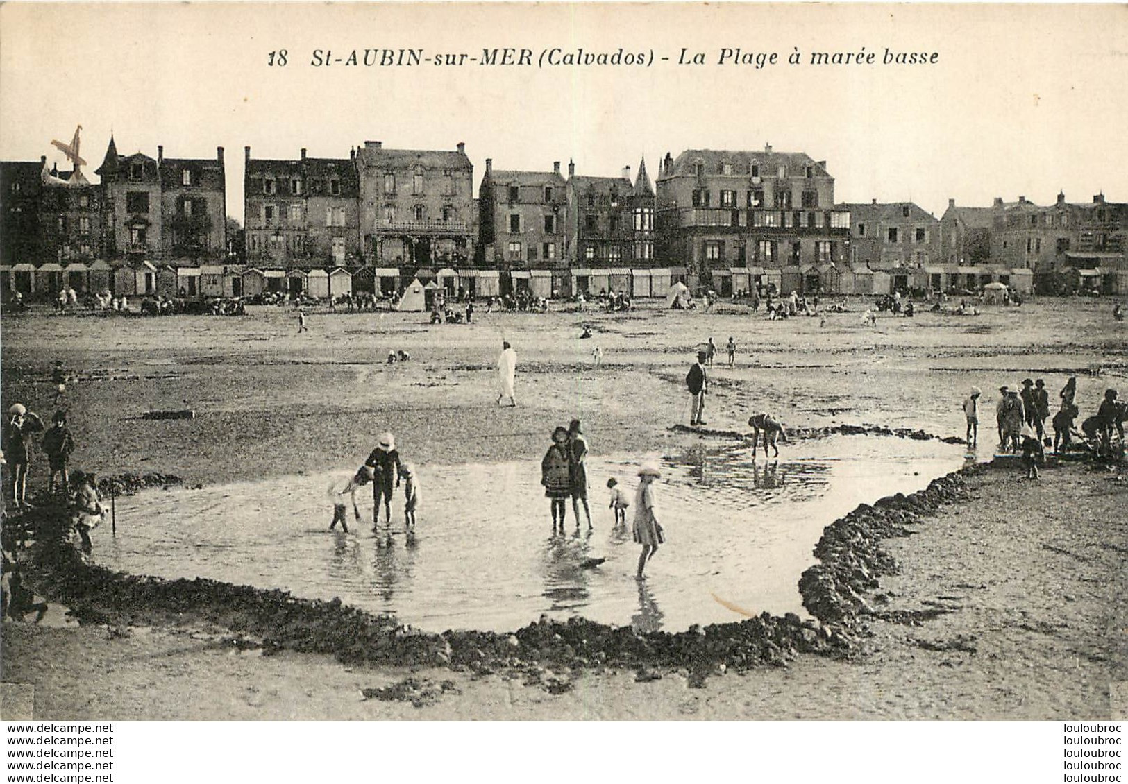 SAINT AUBIN SUR MER LA PLAGE A MAREE BASSE - Saint Aubin