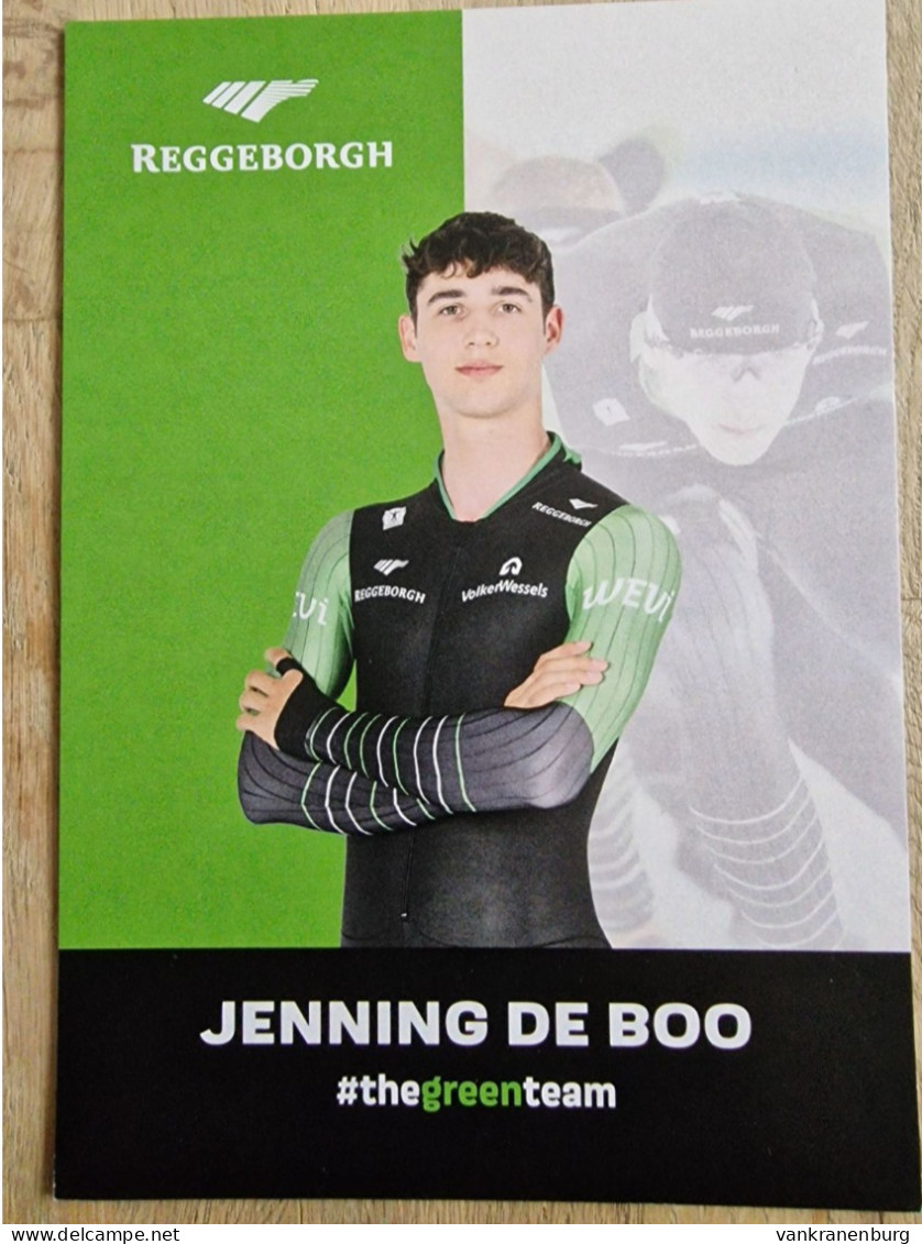 Card Jenning De Boo - Team Reggeborgh - 2023-2024 - Ice Speed Skating Eisschnelllauf Patinage De Vitesse Schaatsen - Winter Sports