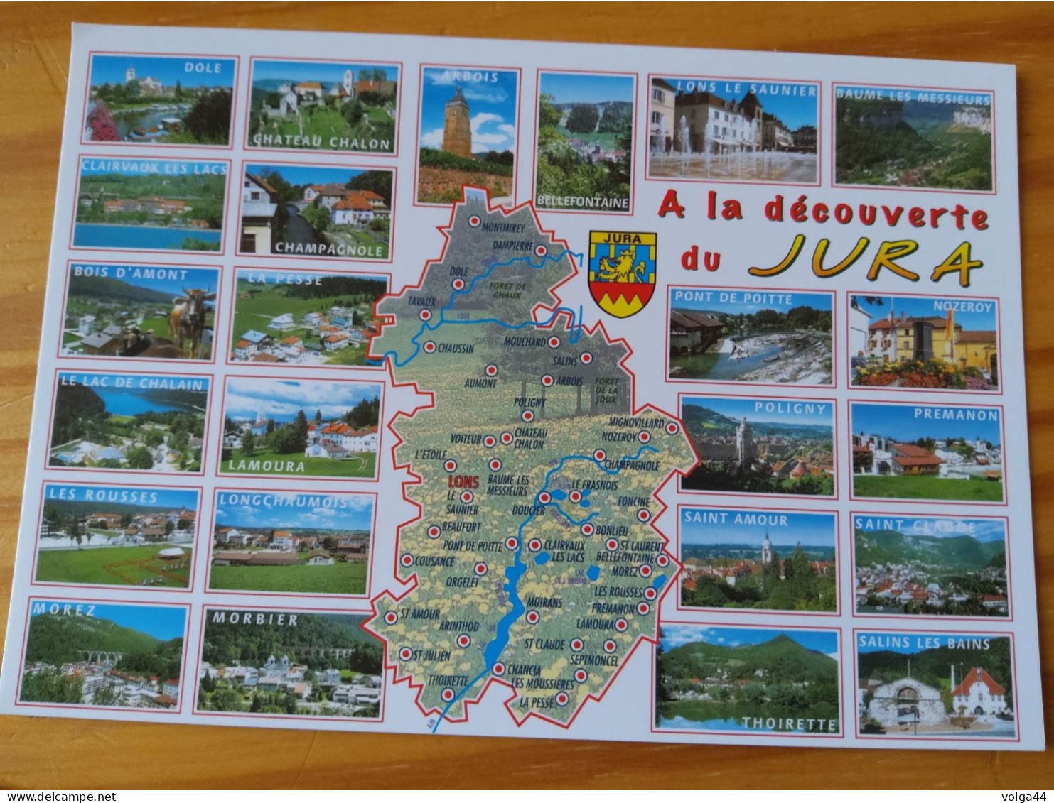 39 - LE JURA -  Carte Géographique - Contour Du Département Avec Multivues - Carte Geografiche
