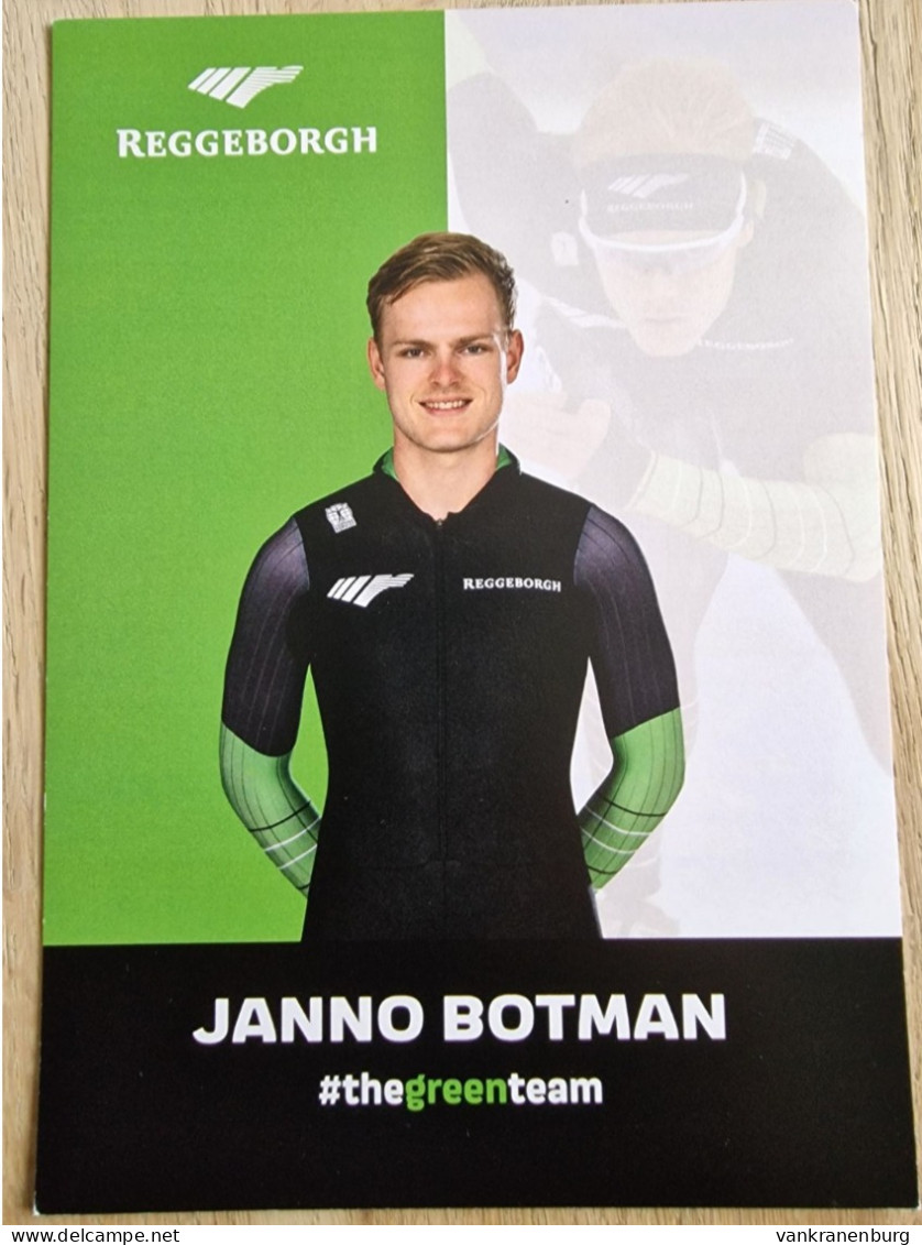 Card Janno Botman - Team Reggeborgh - 2023-2024 - Ice Speed Skating Eisschnelllauf Patinage De Vitesse Schaatsen - Wintersport