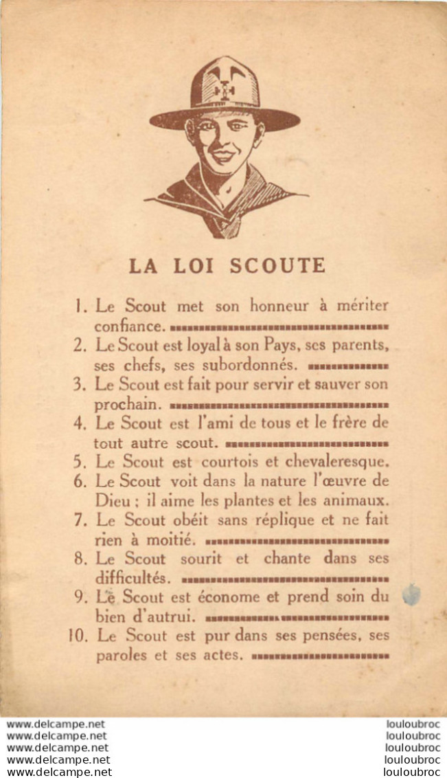 SCOUTISME LA LOI SCOUTE - Scouting