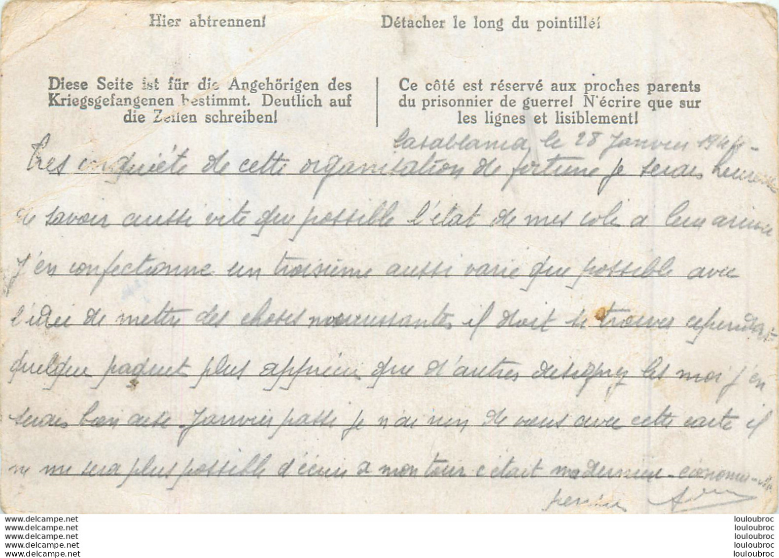 LETTRE PRISONNIER DE GUERRE STALAG IV F HARTMANNSDORF CHEMNITZ  1944  MONNET ANDRE N°36217 - Documents