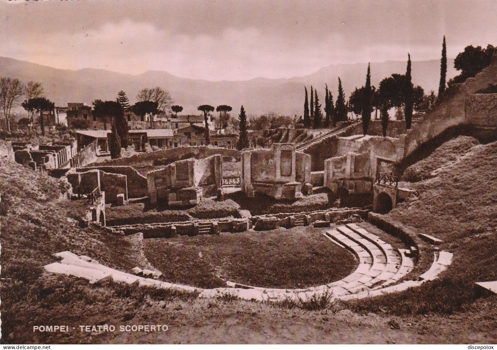 AD248 Pompei (Napoli) - Teatro Scoperto - Archeologia Archeology Archeologie / Viaggiata 1950 - Pompei