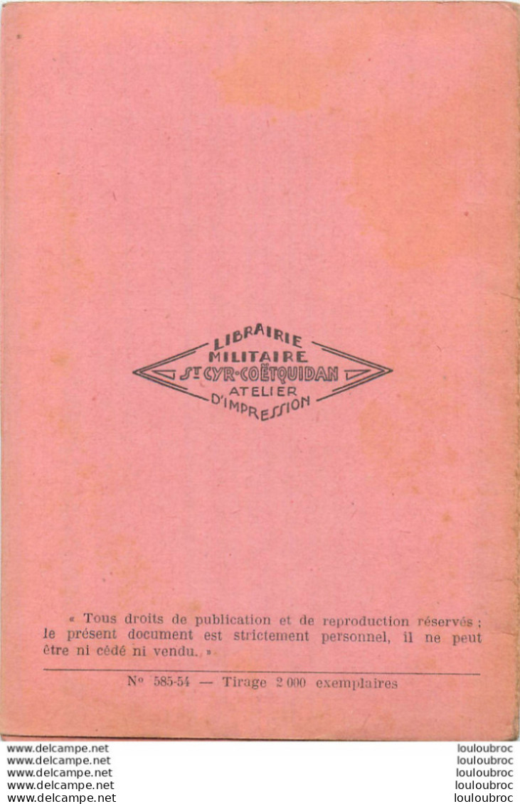 MITRAILLEUSE DE 7.6  MODELE 1919 A4 NOTICE COMPLETE AVEC TOUTES SES FICHES DE B1 A B7 - Armes Neutralisées