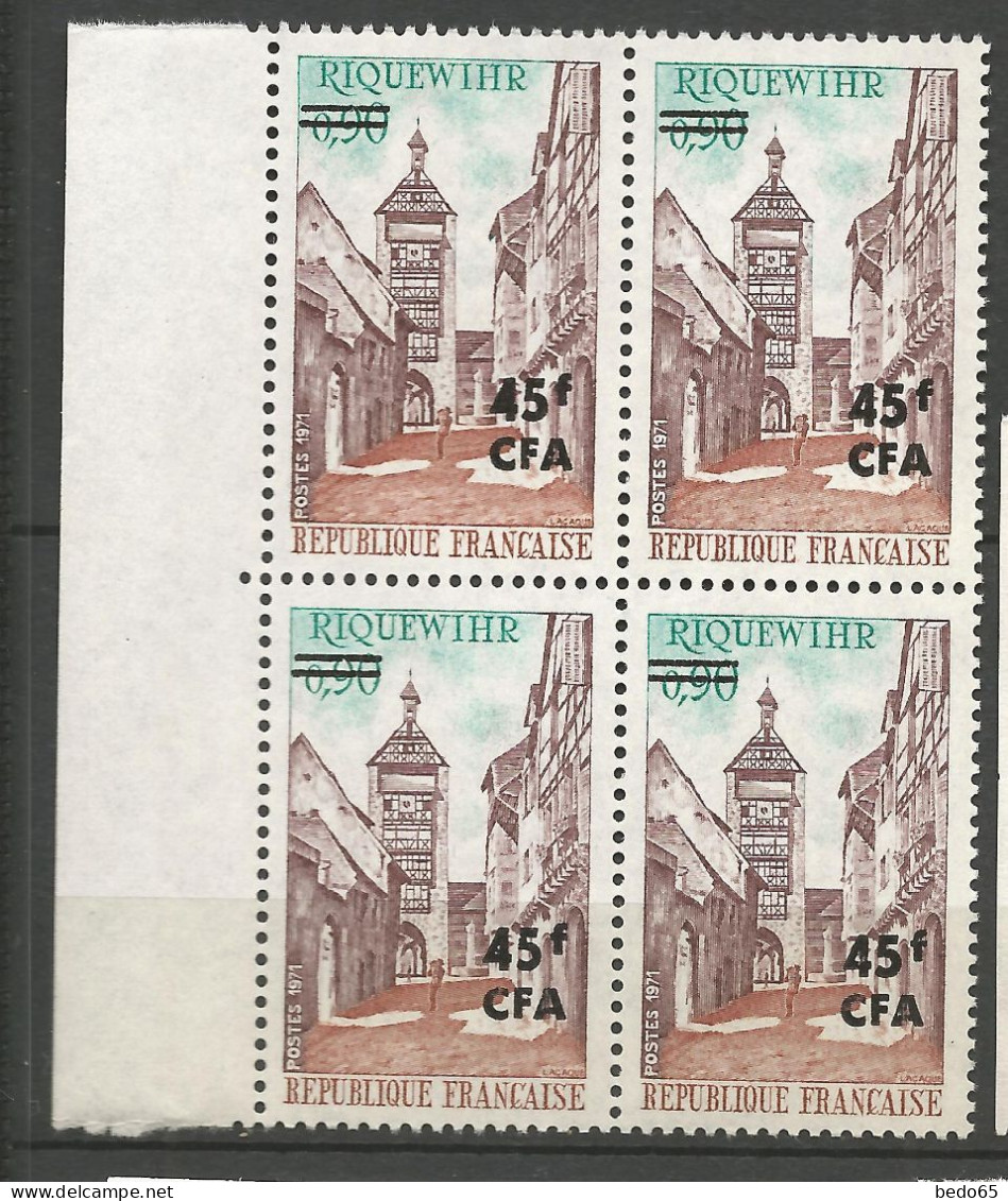 REUNION N° 397 Bloc De 4 Variétée 4 Plein NEUF** LUXE SANS CHARNIERE NI TRACE / Hingeless  / MNH - Ongebruikt