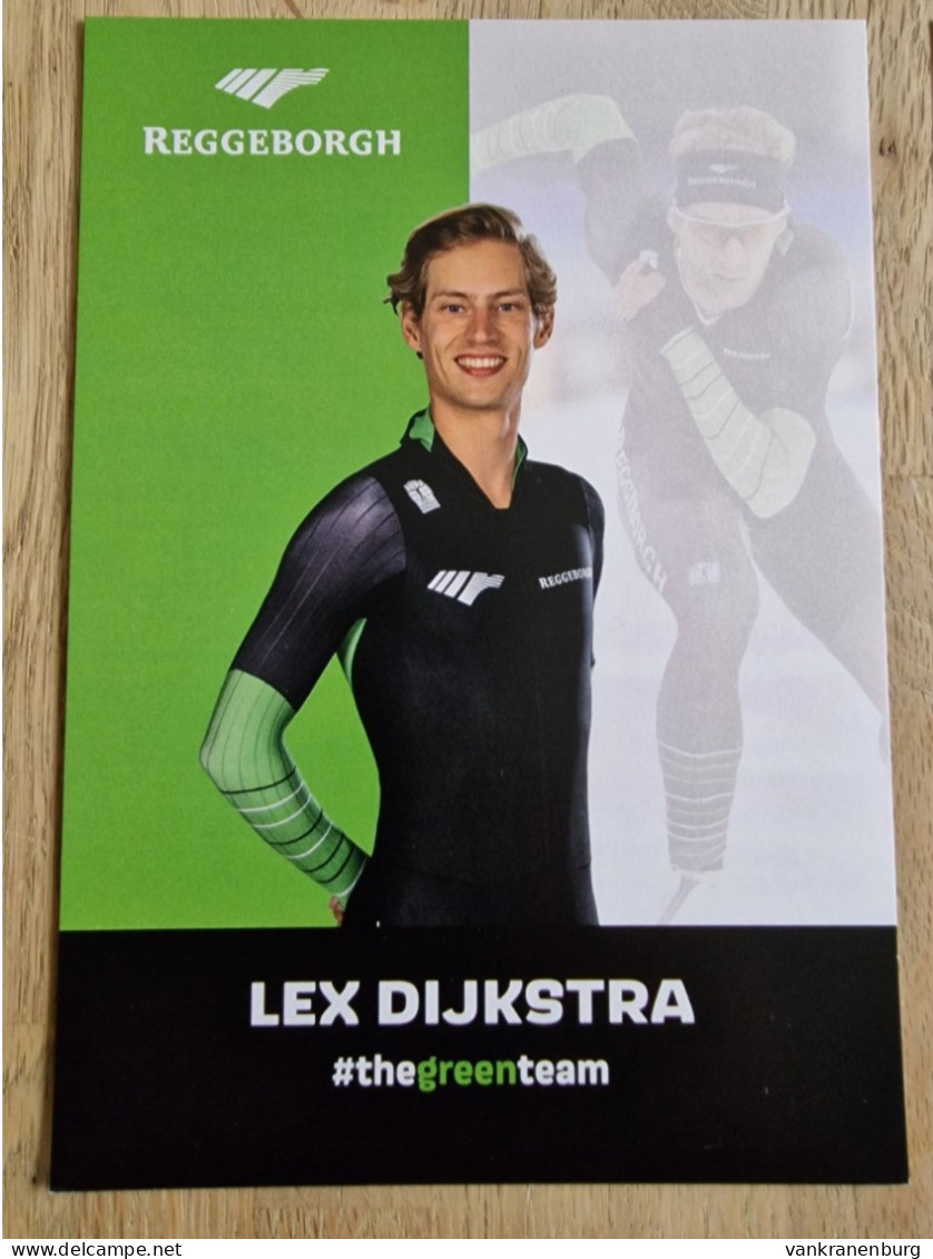 Card Lex Dijkstra - Team Reggeborgh - 2023-2024 - Ice Speed Skating Eisschnelllauf Patinage De Vitesse Schaatsen - Winter Sports