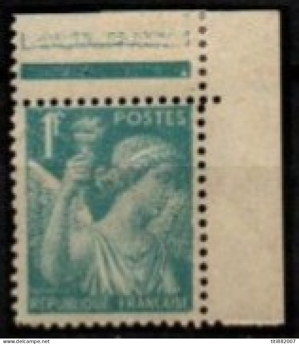 FRANCE   -  1944 .  Y&T N° 650 *.  1et F Se Touchent  +   Neige - Unused Stamps