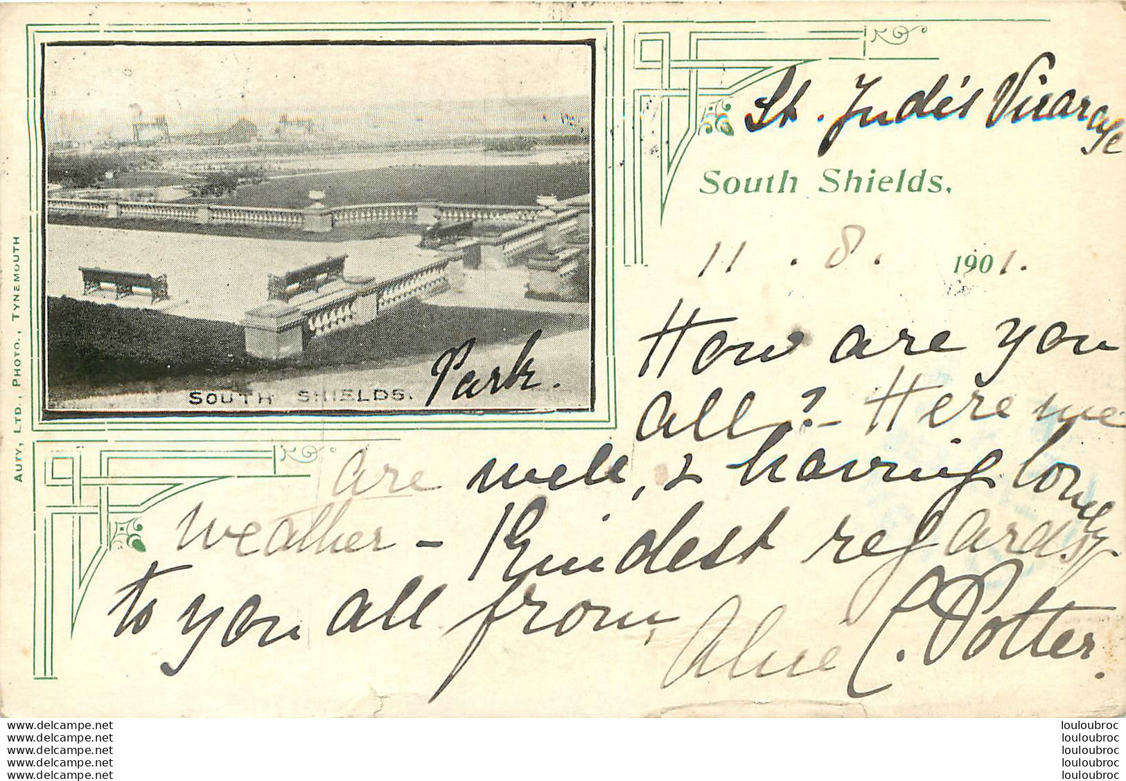 SOUTH SHIELDS 1901   ENVOYEE A WIEN AUTRICHE - Sonstige & Ohne Zuordnung