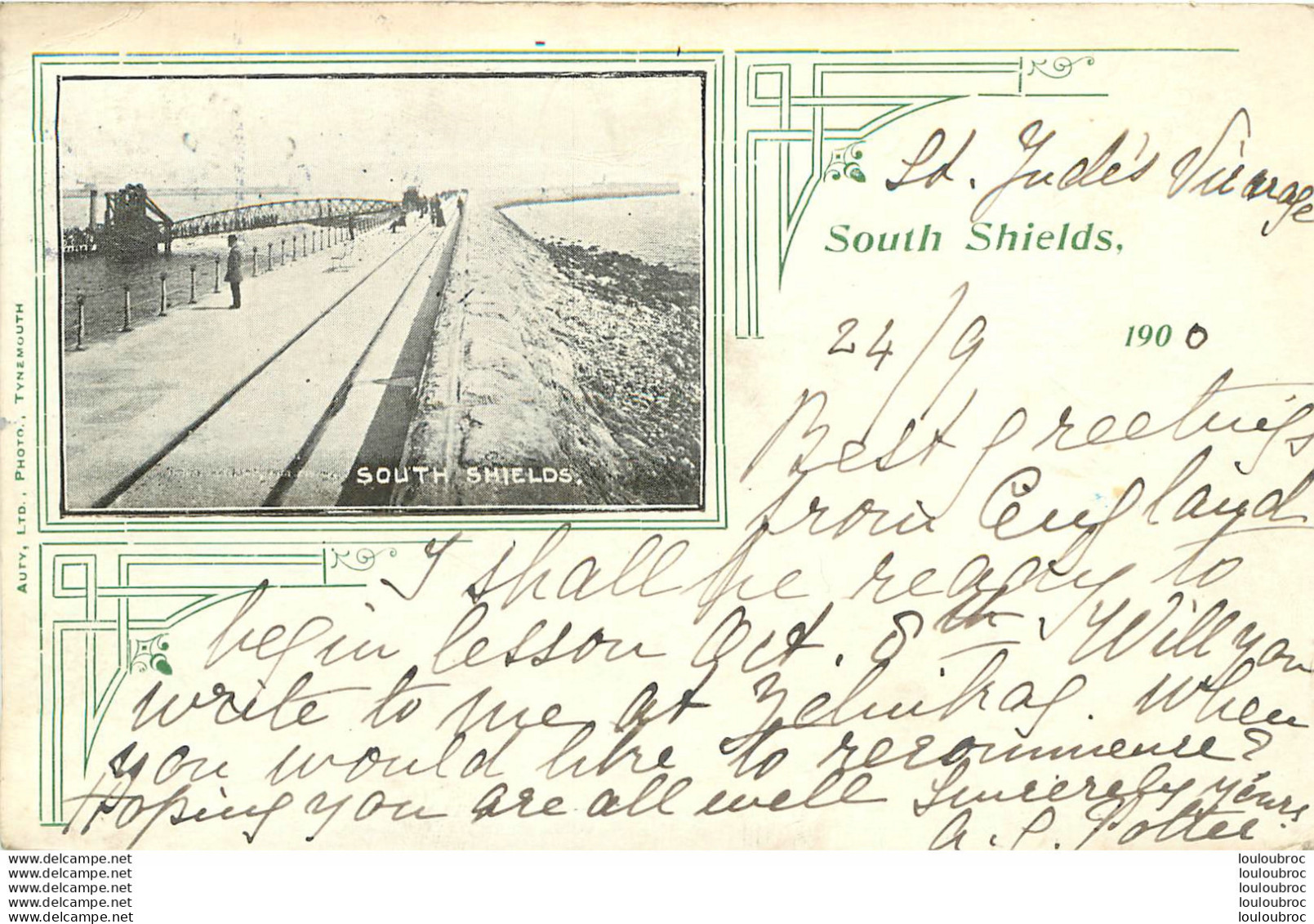 SOUTH SHIELDS 1900   ENVOYEE A WIEN AUTRICHE - Andere & Zonder Classificatie