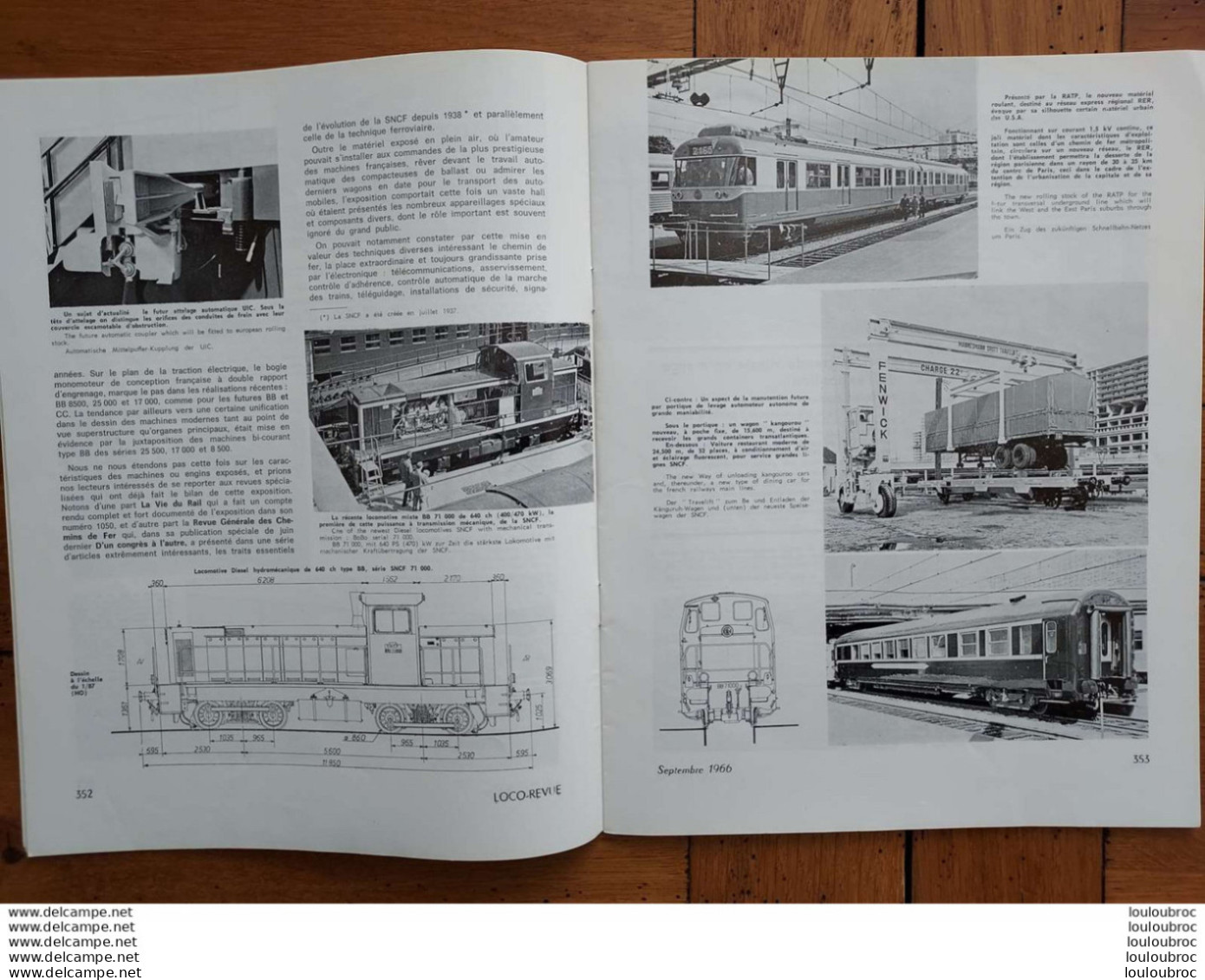 LOCO REVUE N°265 DE 1966 AMATEURS DE CHEMINS DE FER ET DE MODELISME PARFAIT ETAT - Trenes