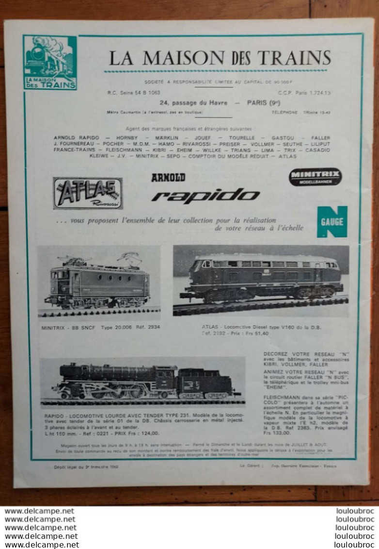 LOCO REVUE N°297 DE 1969 AMATEURS DE CHEMINS DE FER ET DE MODELISME PARFAIT ETAT - Treni