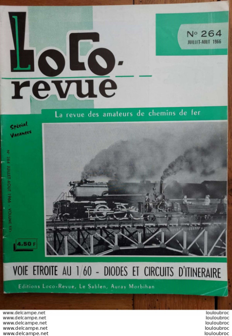 LOCO REVUE N°264 DE 1966 AMATEURS DE CHEMINS DE FER ET DE MODELISME PARFAIT ETAT - Eisenbahnen & Bahnwesen