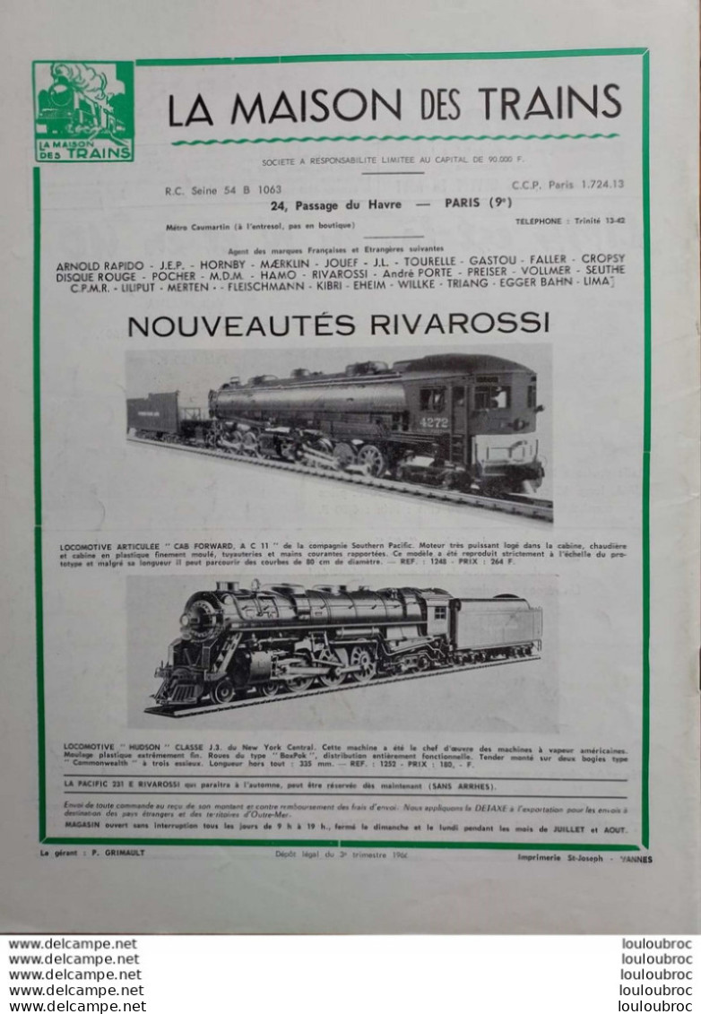 LOCO REVUE N°264 DE 1966 AMATEURS DE CHEMINS DE FER ET DE MODELISME PARFAIT ETAT - Trenes