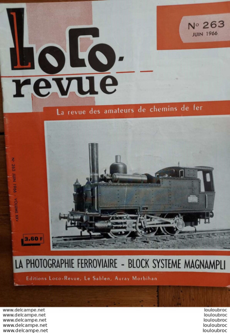 LOCO REVUE N°263 DE 1966 AMATEURS DE CHEMINS DE FER ET DE MODELISME PARFAIT ETAT - Eisenbahnen & Bahnwesen