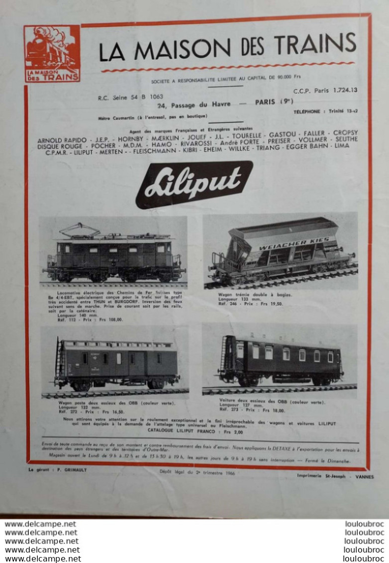 LOCO REVUE N°263 DE 1966 AMATEURS DE CHEMINS DE FER ET DE MODELISME PARFAIT ETAT - Trains