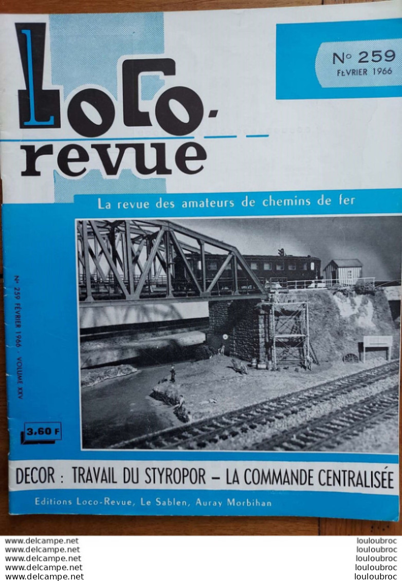 LOCO REVUE N°259 DE 1966 AMATEURS DE CHEMINS DE FER ET DE MODELISME PARFAIT ETAT - Treinen