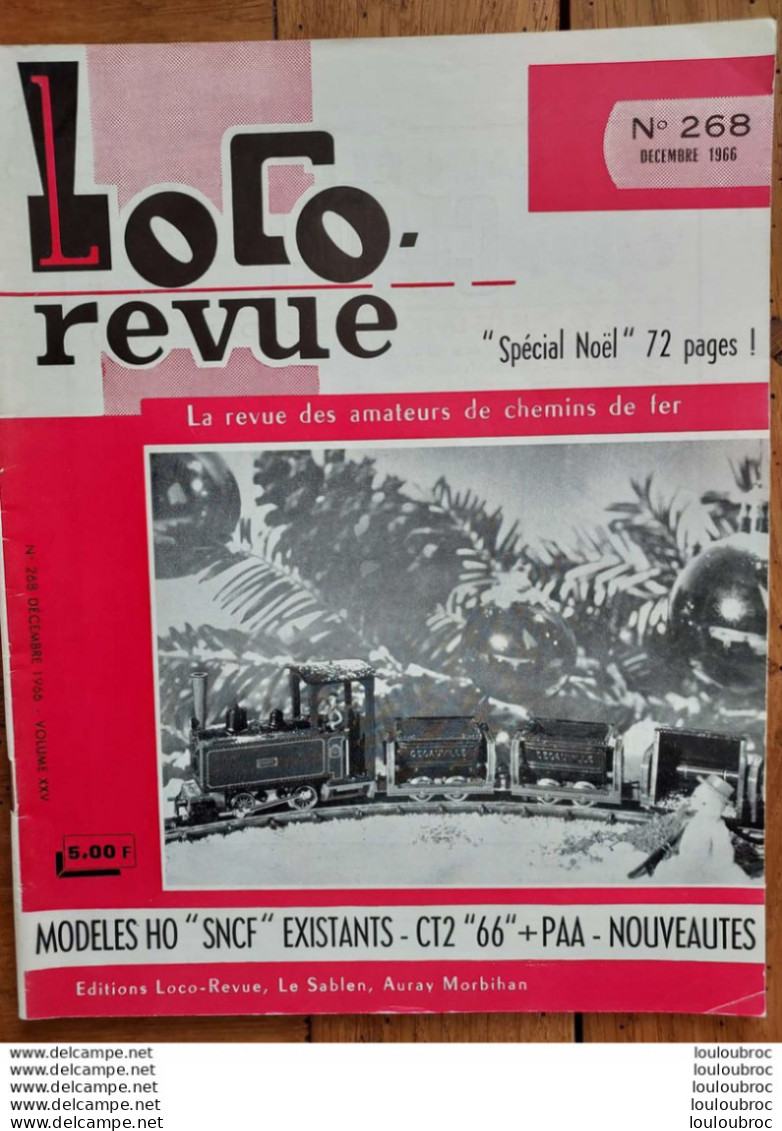 LOCO REVUE N°268 DE 1966 AMATEURS DE CHEMINS DE FER ET DE MODELISME PARFAIT ETAT - Treinen