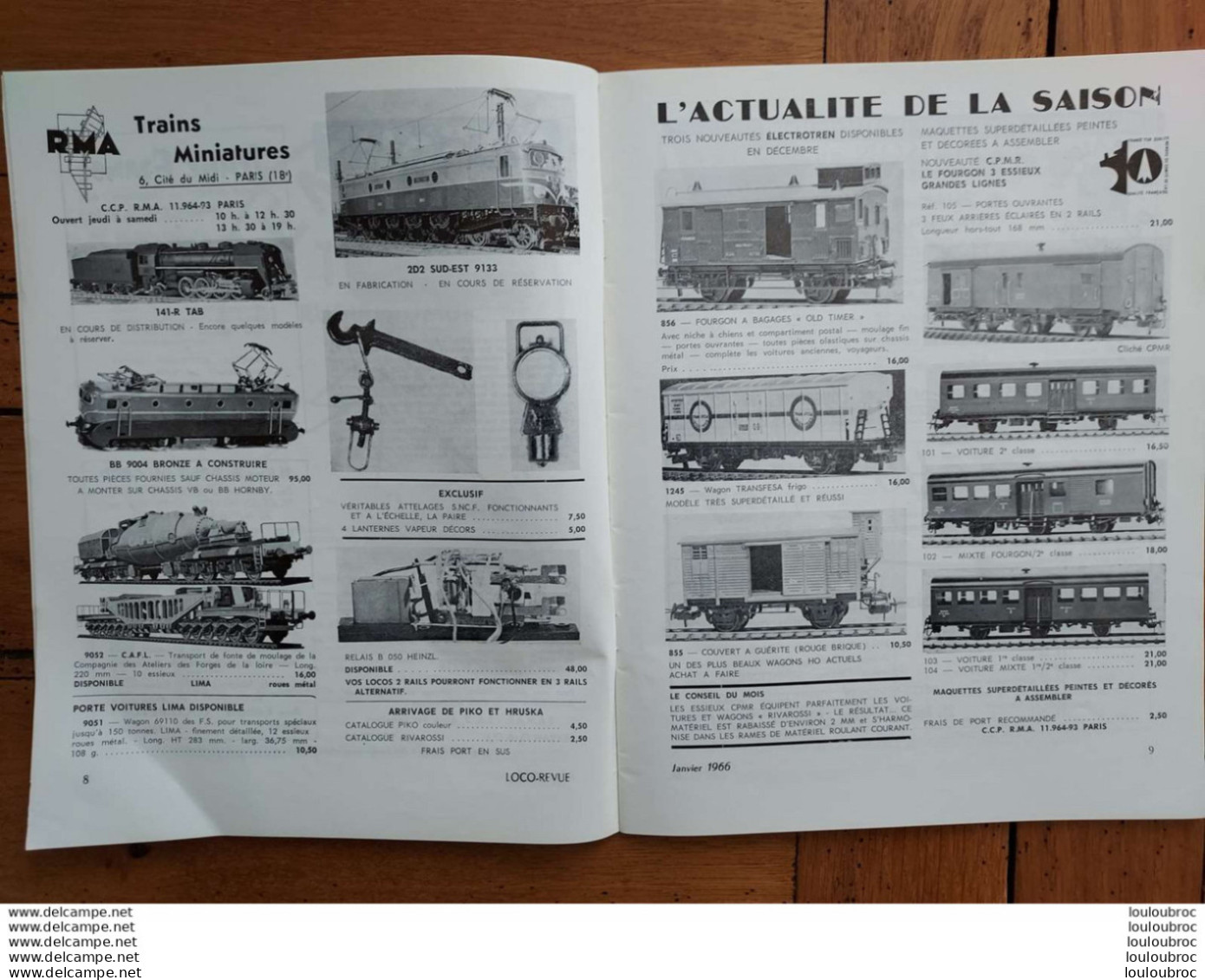 LOCO REVUE N°258 DE 1966 AMATEURS DE CHEMINS DE FER ET DE MODELISME PARFAIT ETAT - Trains