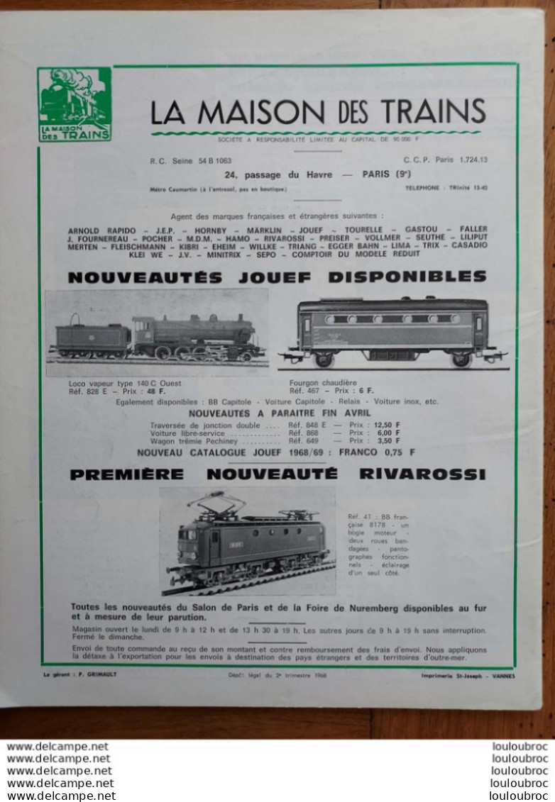 LOCO REVUE N°283 DE 1968 AMATEURS DE CHEMINS DE FER ET DE MODELISME PARFAIT ETAT - Trenes