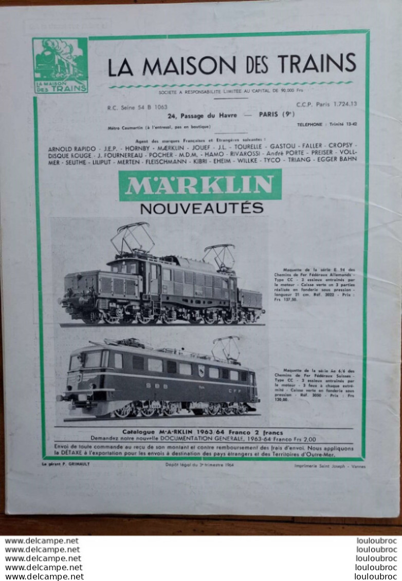 LOCO REVUE N°242  DE 1964 AMATEURS DE CHEMINS DE FER ET DE MODELISME PARFAIT ETAT - Eisenbahnen & Bahnwesen