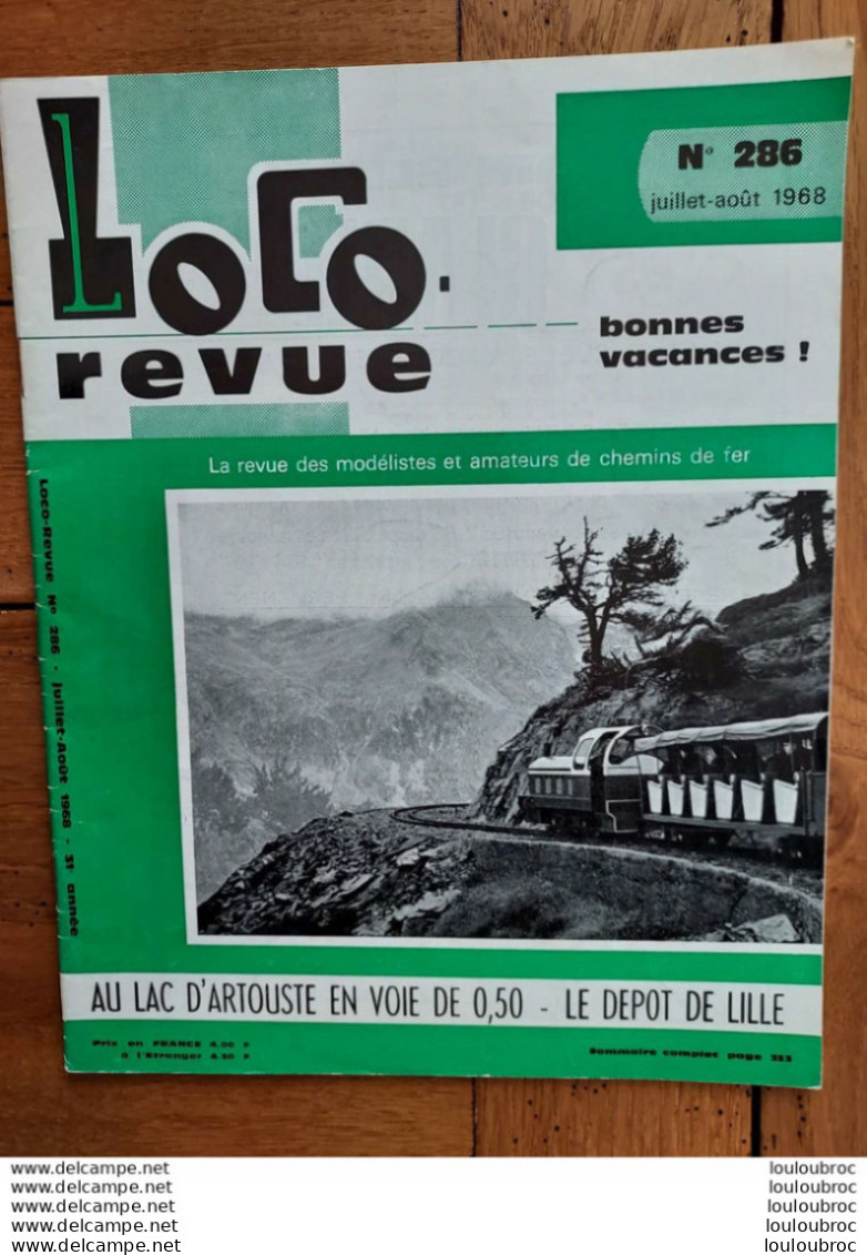 LOCO REVUE N°286 DE 1968 AMATEURS DE CHEMINS DE FER ET DE MODELISME PARFAIT ETAT - Treni