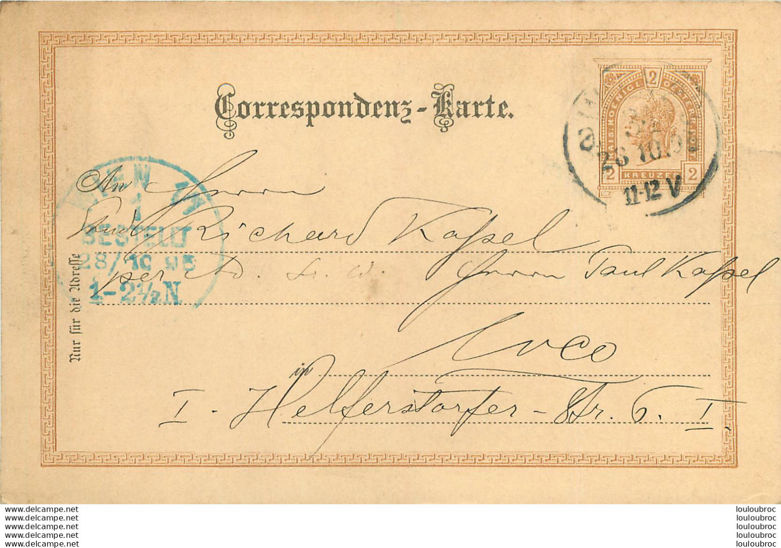 ENTIER POSTAL AUTRICHE 1895 VIENNE VINDOBONA - Briefe U. Dokumente