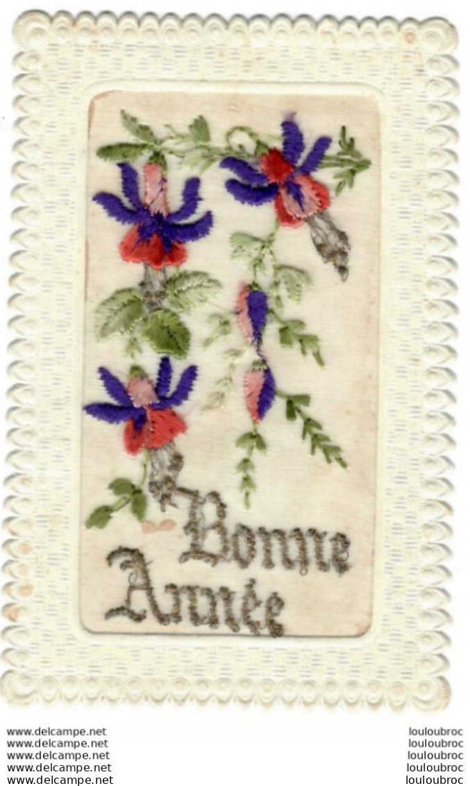CARTE BRODEE EDITION J.S.  BONNE ANNEE - Embroidered