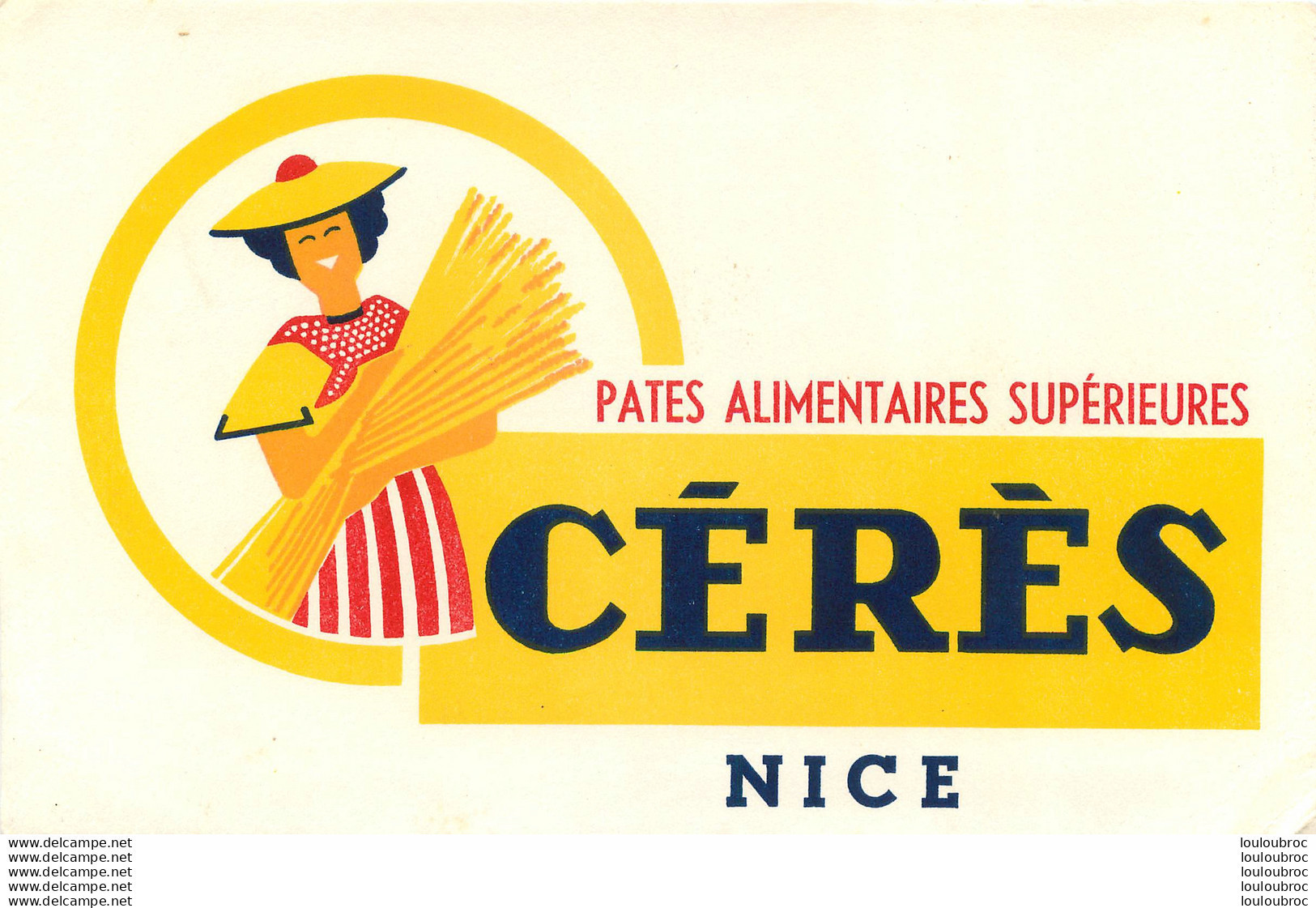 BUVARD PATES ALIMENTAIRES SUPERIEURES CERES  A NICE - Other & Unclassified