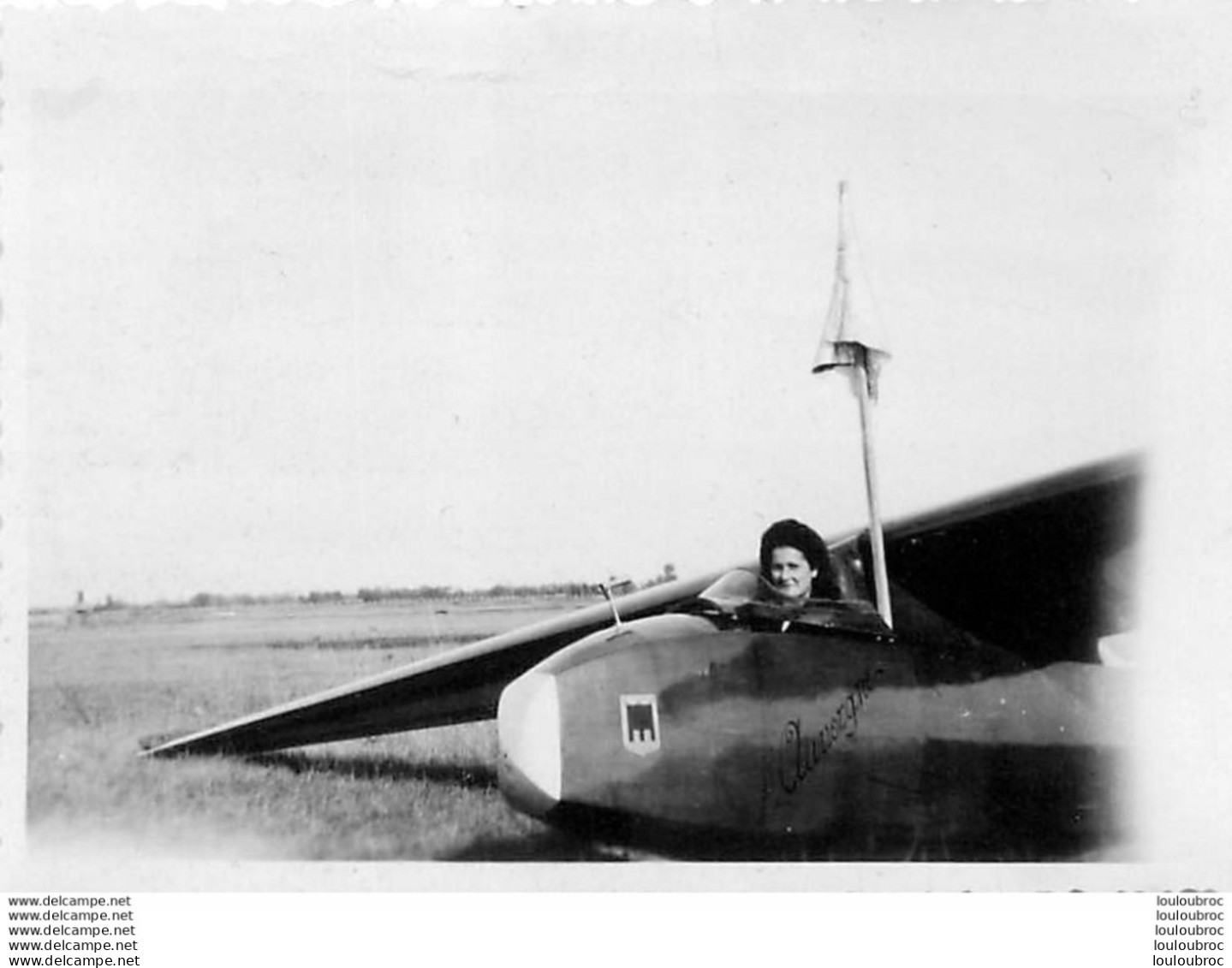 AULNAT CAMP D'AVIATION 1947 UN PLANEUR PHOTO ORIGINALE - Luchtvaart
