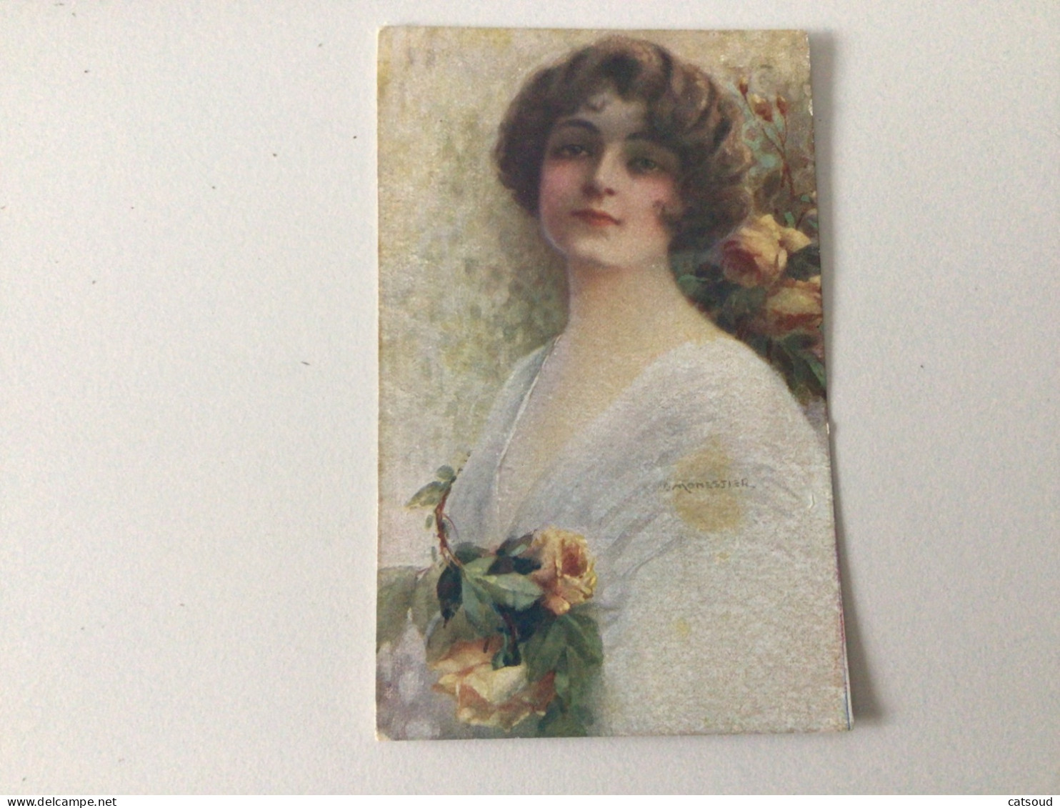 Carte Postale Ancienne (1919) Portrait De Femme - Monestier, C.