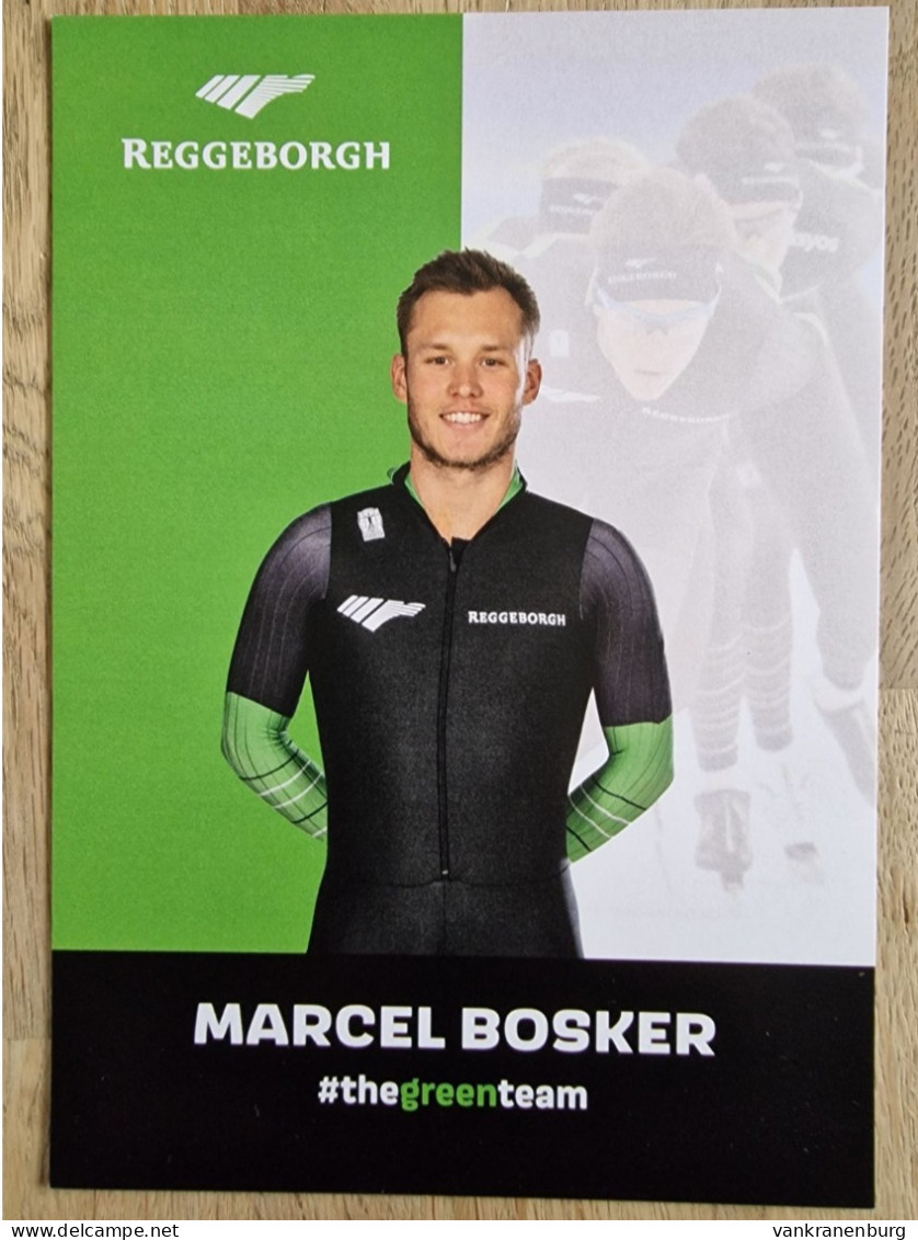 Card Marcel Bosker - Team Reggeborgh - 2023-2024 - Ice Speed Skating Eisschnelllauf Patinage De Vitesse Schaatsen - Wintersport