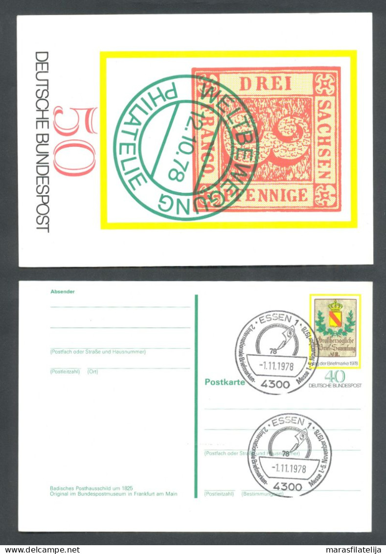 Germany, BRD 1978, Stamp Day, Stationery Card With Commemorative Postmark Essen - Sonstige & Ohne Zuordnung