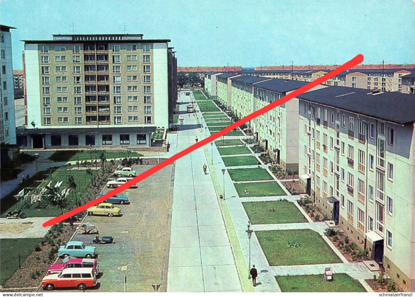 AK Hoyerswerda Neustadt Bertold Brecht Straße Neubauten Neubauviertel Wohngebiet A Bautzener Allee Lausitzer Platz DDR - Hoyerswerda