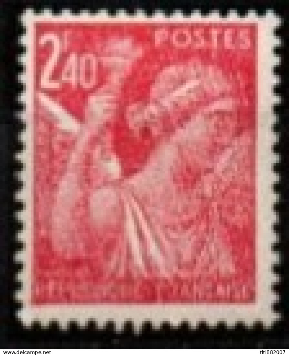 FRANCE   -  1944 .  Y&T N° 654 *. Légende Défectueuse + Point Dans Chignon  + Neige - Unused Stamps