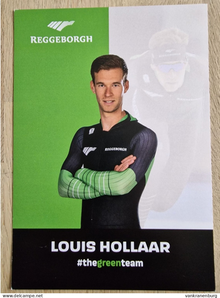 Card Louis Hollaar - Team Reggeborgh - 2023-2024 - Ice Speed Skating Eisschnelllauf Patinage De Vitesse Schaatsen - Winter Sports