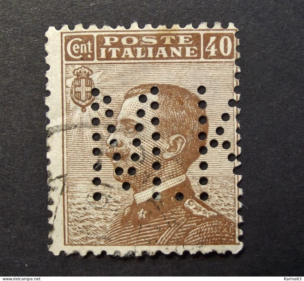 Italia - Italy - 1906 -  Perfin - Lochung -  M.K -   Moroni E Keller - Venezia  -  Cancelled - Gebraucht