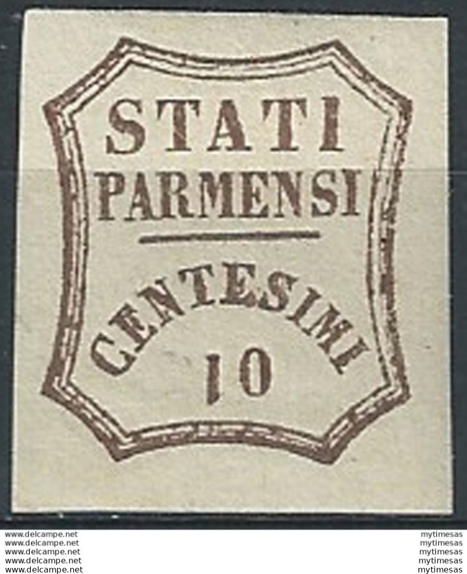 1859 Parma 10c. Bruno MNH Sassone N. 14b - Modène