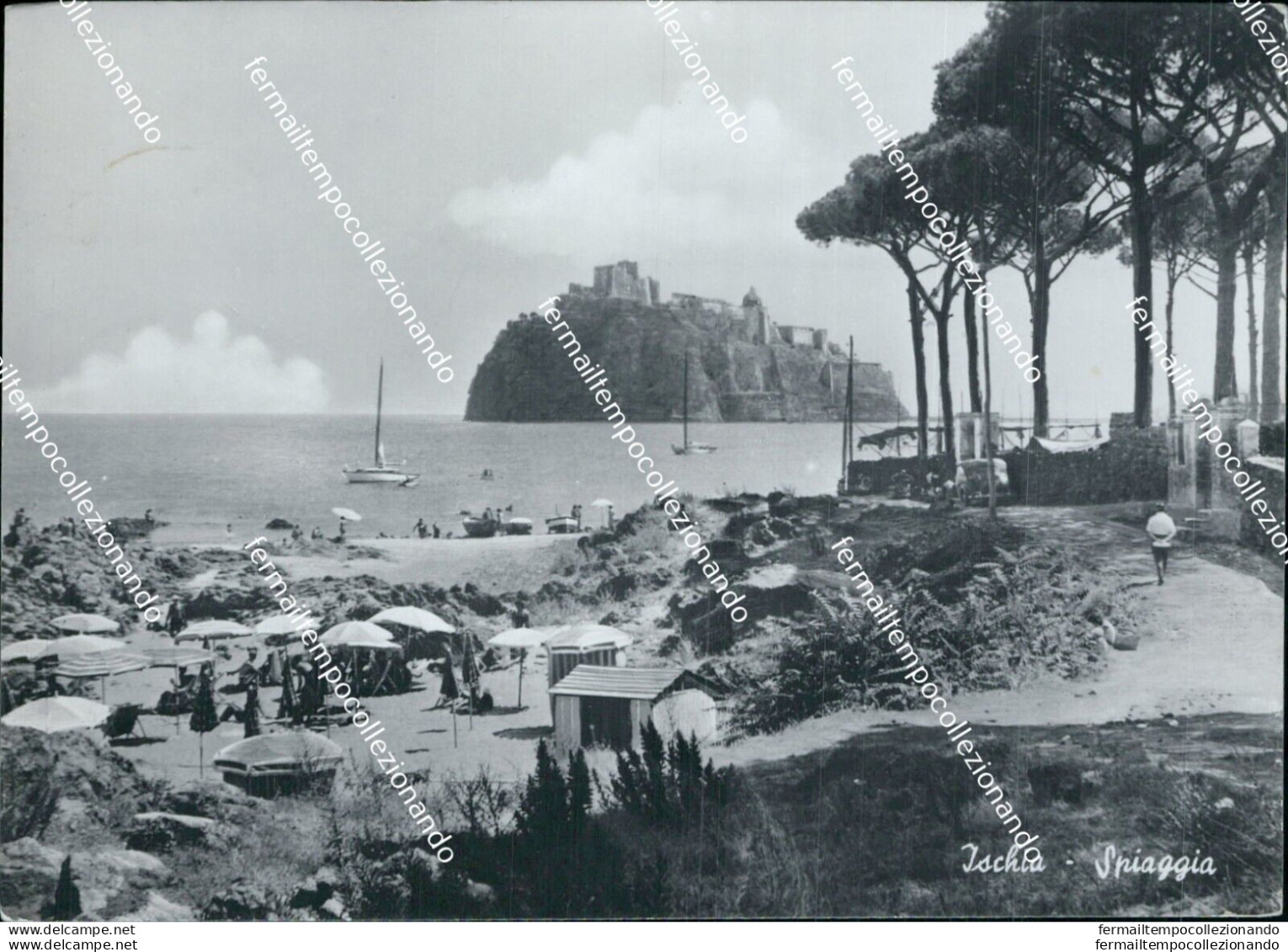 Bf642 Cartolina Ischia Spiaggia Provincia Di Napoli - Napoli (Napels)