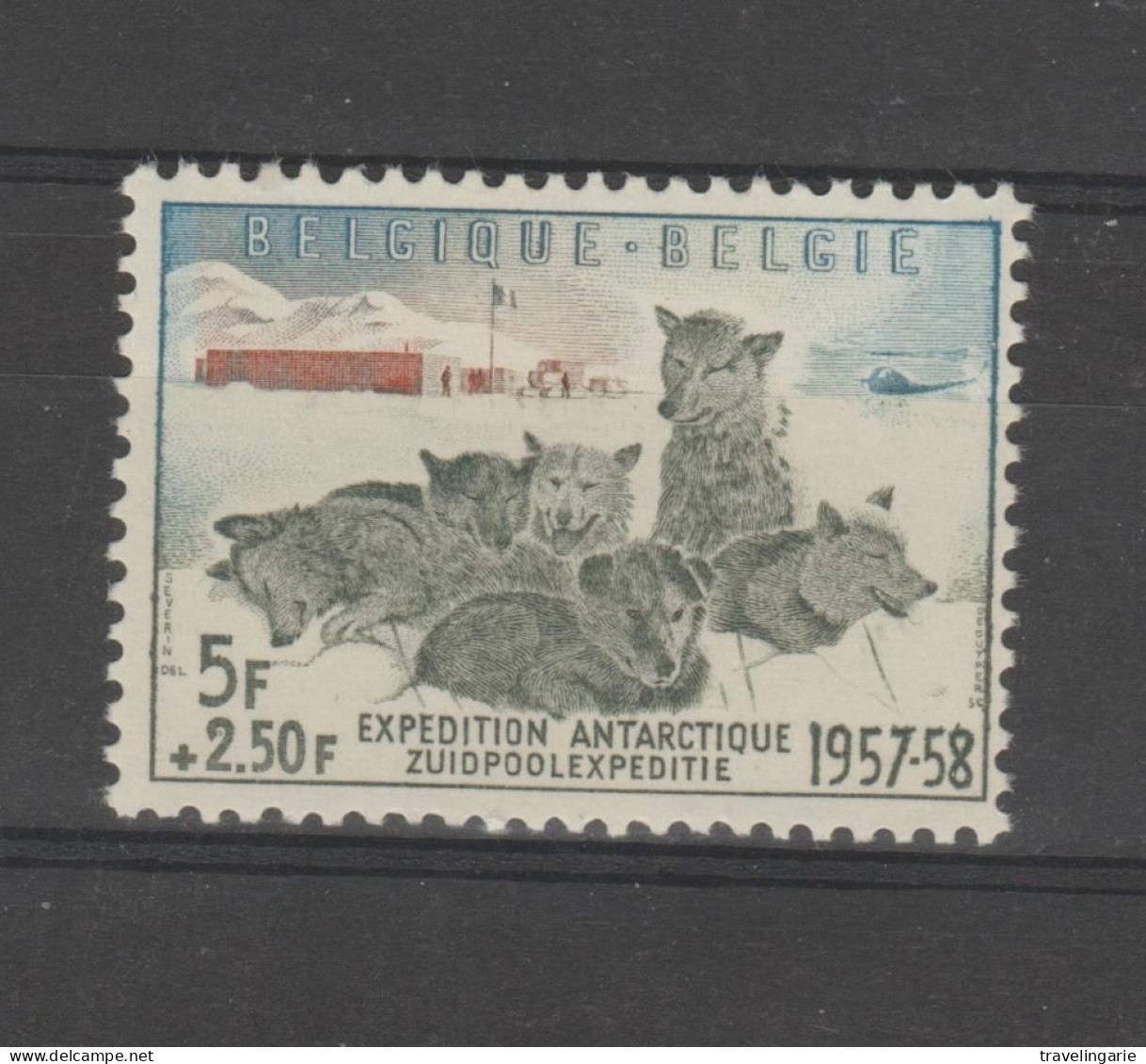 Belgium 1957 Belgian South Pole Expedition Stamp From S/S MNH/** - Expéditions Antarctiques