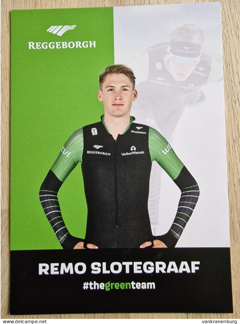 Card Remo Slotegraaf - Team Reggeborgh - 2023-2024 - Ice Speed Skating Eisschnelllauf Patinage De Vitesse Schaatsen - Sports D'hiver