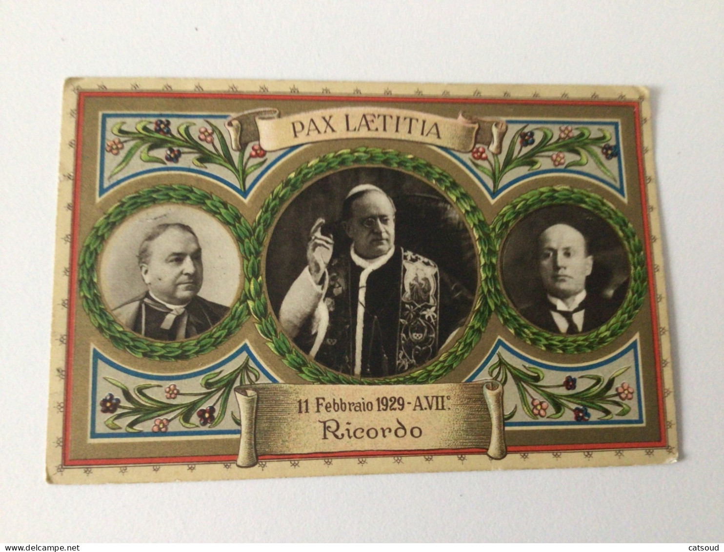 Carte Postale Ancienne (1929) 11 Febbraio 1929 -A.VIIè Ricordo - Vaticaanstad