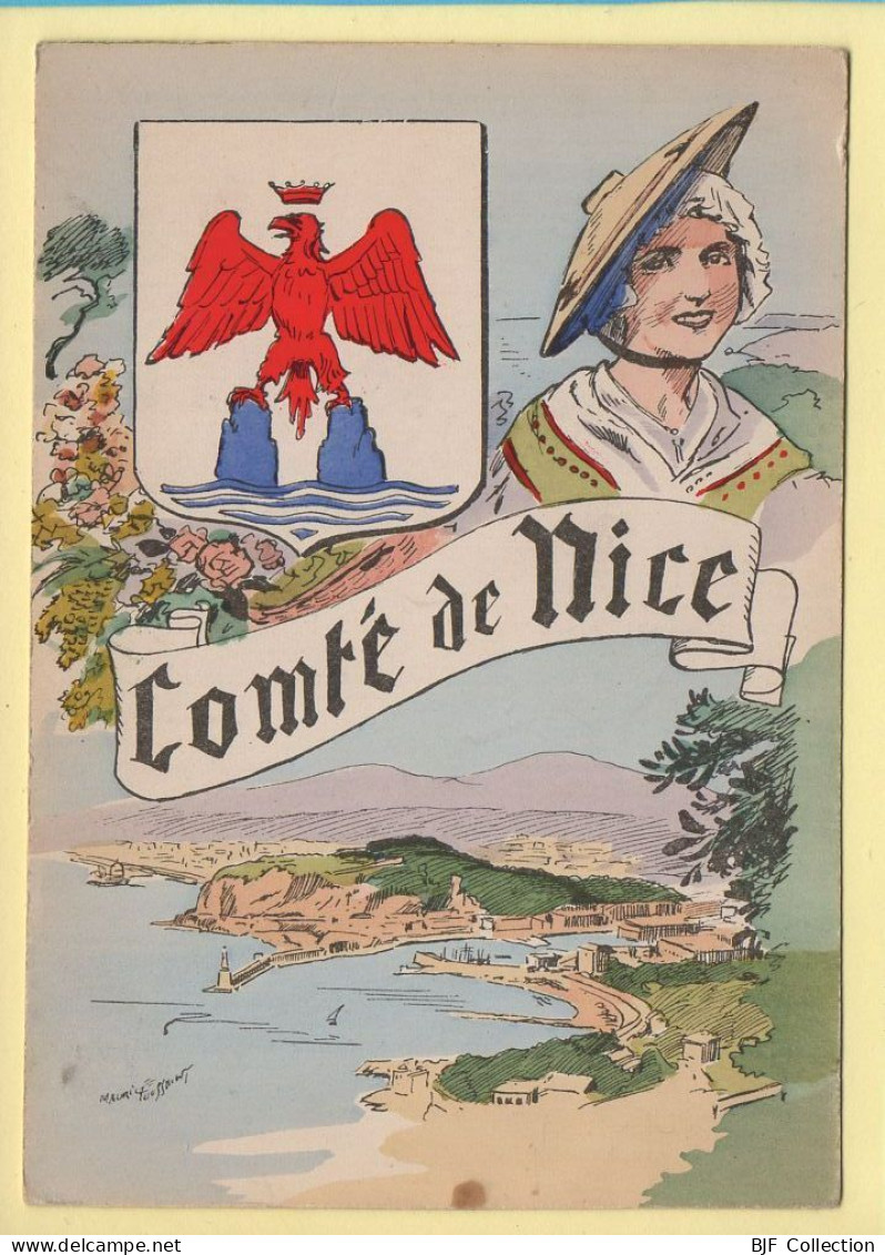 Province : CONTE DE NICE / Blason / Costume / Folklore / Illustrateur (voir Scan Recto/verso) - Provence-Alpes-Côte D'Azur