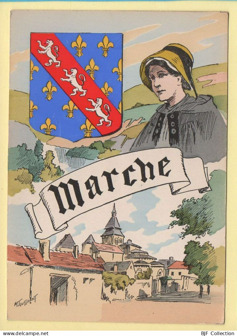 Province : LA MARCHE / Blason / Costume / Folklore / Illustrateur (voir Scan Recto/verso) - Limousin