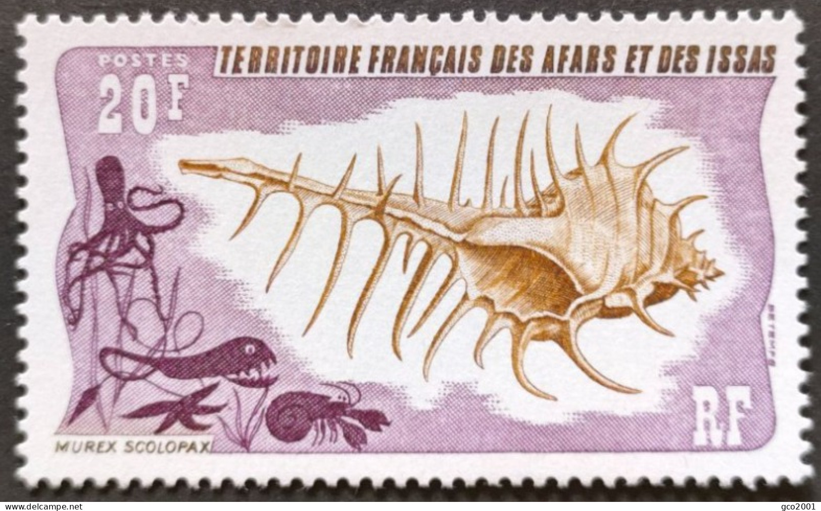AFARS ET ISSAS / YT 403 / FAUNE - COQUILLAGE - MUREX SCOLOPAX / NEUF ** / MNH - Coquillages