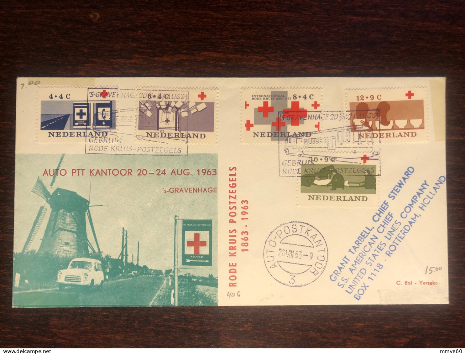 NETHERLANDS  FDC COVER 1963 YEAR  RED CROSS HEALTH MEDICINE STAMPS - FDC