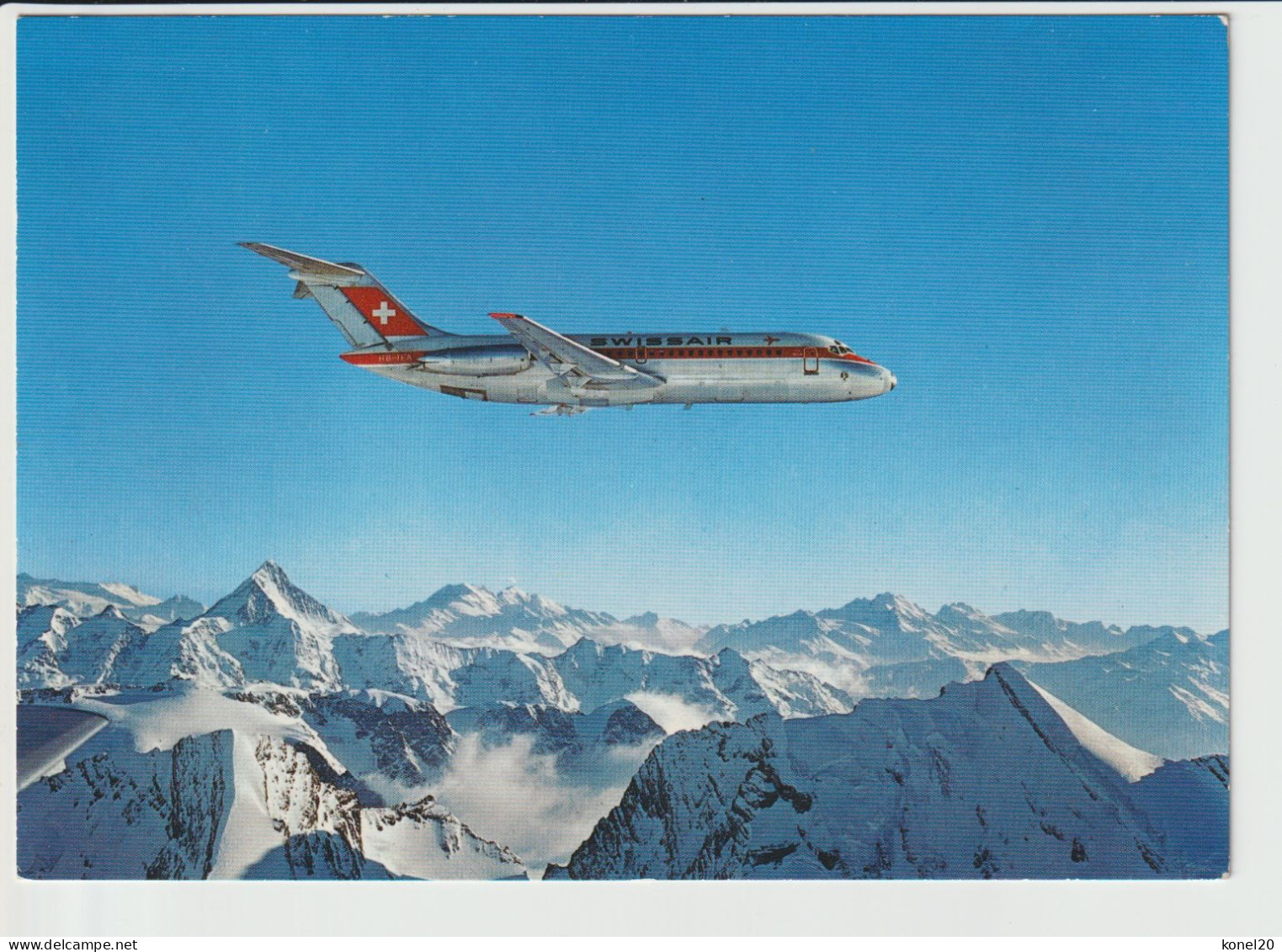 Vintage Pc Swissair Douglas Dc-9 Aircraft - 1919-1938: Entre Guerres