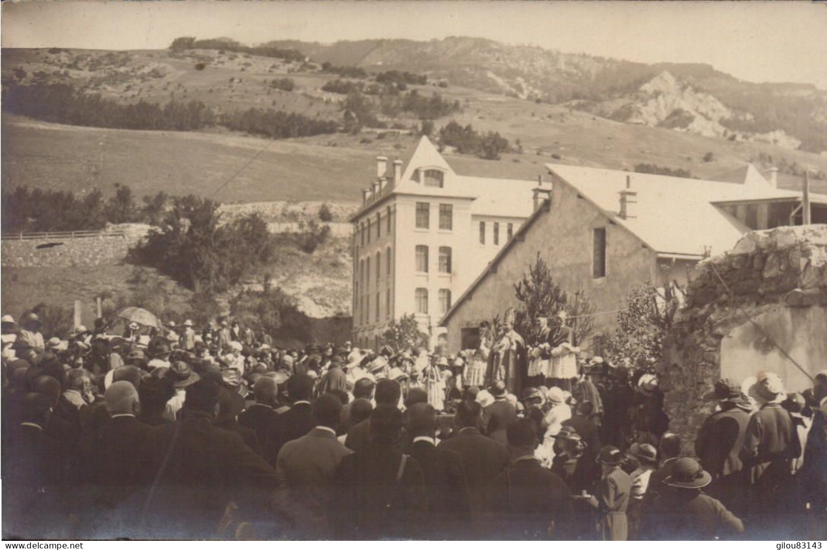 Alpes De Haute Provence, Barcelonnette, Benediction De La 1ere Pierre De L Eglise, 1923 - Barcelonnette