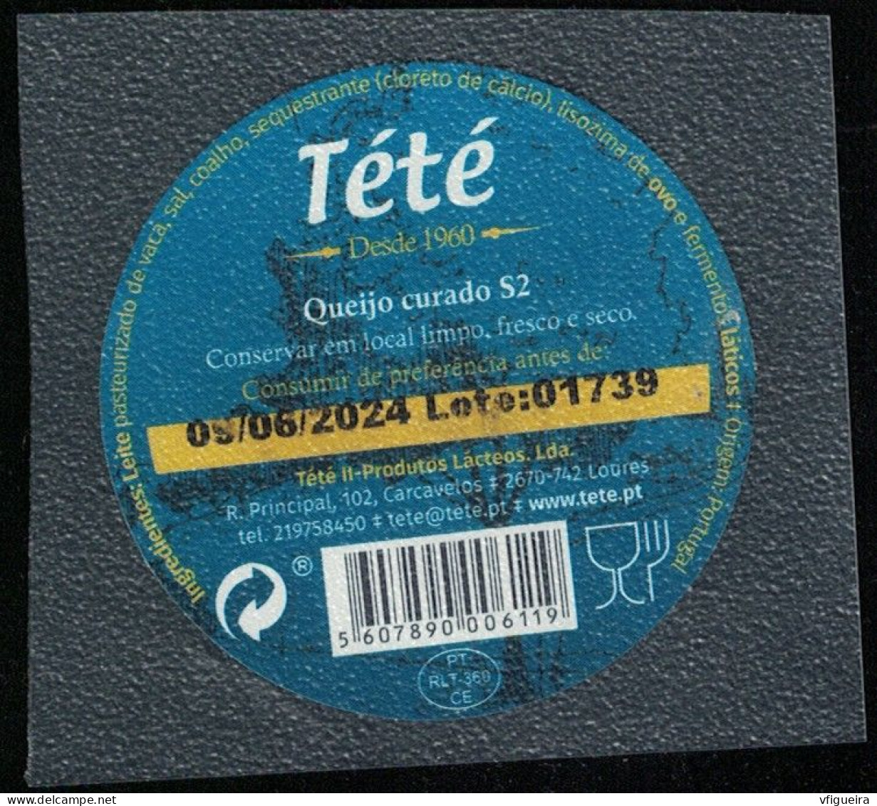 Portugal étiquette Ronde Queijo Curado S2 Tété Fromage Affiné - Käse
