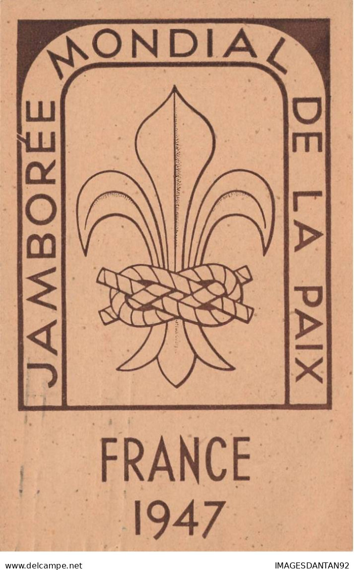 SCOUTISME AO#AL000608 SCOUT JAMBOREE MONDIAL DE LA PAIX FRANCE 1947 CARTE MAXIMUM - Pfadfinder-Bewegung