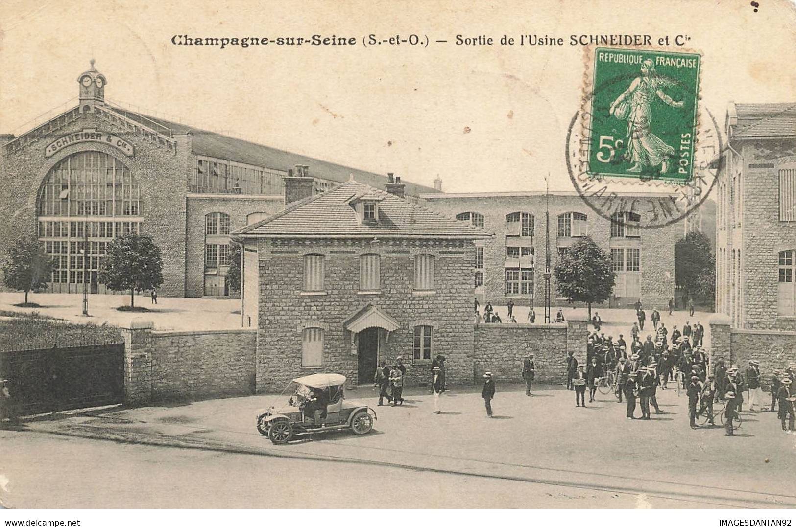 77 CHAMPAGNE SUR SEINE AP#DC831 SORTIE DE L USINE SCHNEIDER ET CIE - Champagne Sur Seine